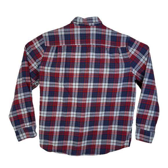 Vintage Big Mac Flannel Shirt Mens L Red Blue Plaid Outdoors Camping Barn Chore - Picture 5 of 13